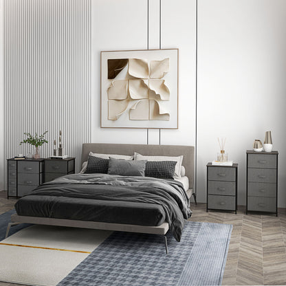 Chest of Drawers with 7 Drawers, Fabric Drawers with Large Storage Space, Drawers Dresser with Metal Frame