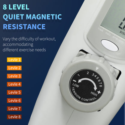 Pedal Exerciser with Eight Level Magnetic Resistance, with Eight-Level Magnetic Resistance, White