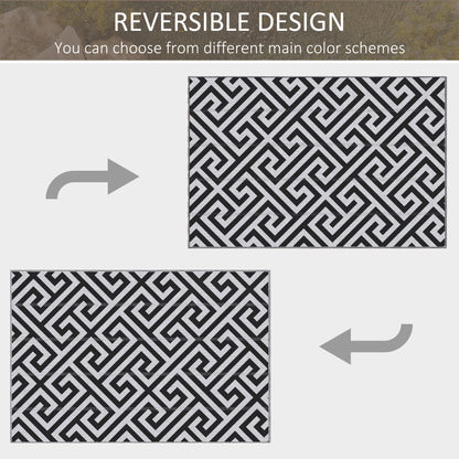 Outdoor Rug Reversible Mat Plastic Straw Rug Portable RV Camping Mat for Garden Deck Picnic Indoor, 121 x 182 cm (4 x 6 ft)