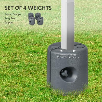 HDPE Tent Weights Set of 4, Canopy Weights, Fill with Water or Sand, 48KG