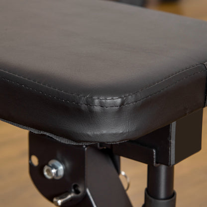 Adjustable Weight Bench, Foldable Bench, with Barbell Rack, Black