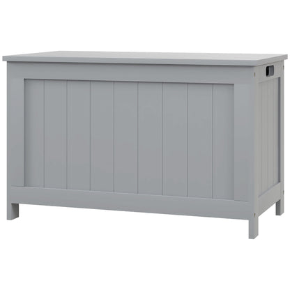 Storage Chest, Modern Storage Trunk with 2 Safety Hinges and Cut-out Handles, Wooden Toy Box for Living Room, Entryway