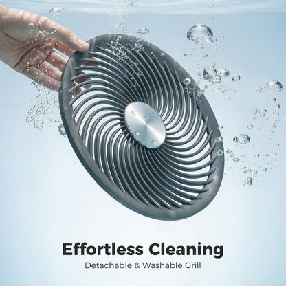 20 dB Silent Standing Fan for Bedroom, 42" Pedestal Fan with Remote, 90° Oscillating, 8 Speeds, Remote Control, Grey