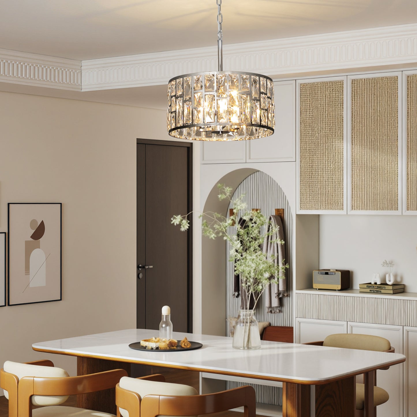 72 Glass Crystallite Chandelier - Silver-Tone