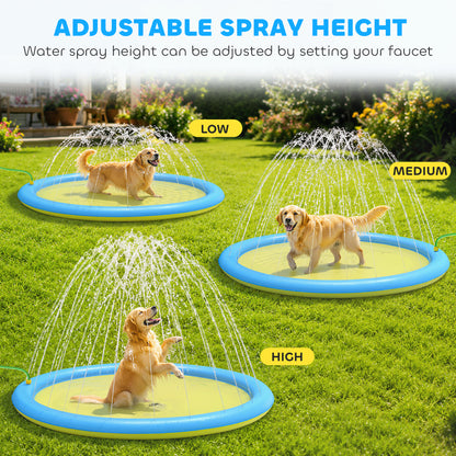 Dog Splash Pad for Pets Dog Bath Pool Water Game
