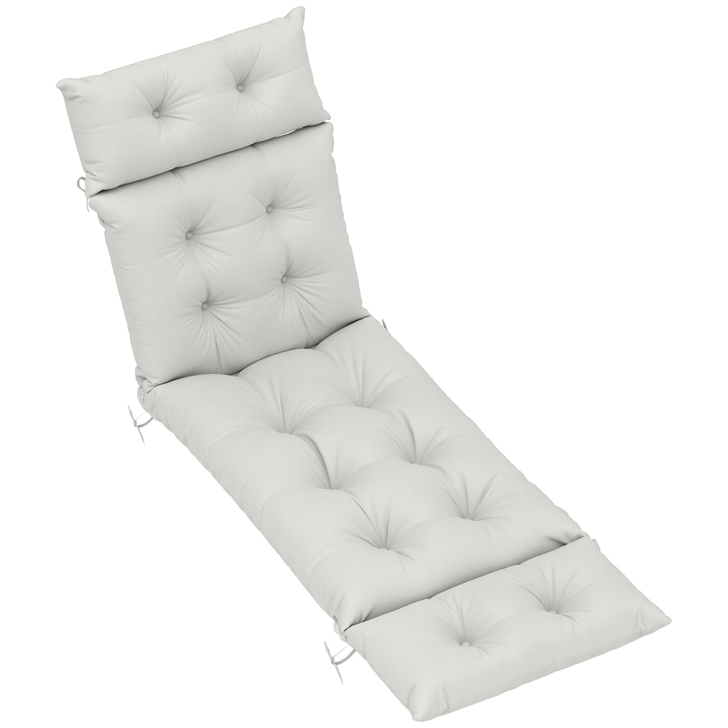Sun Lounger Cushions Only, 190 x 56 x 10 cm Garden Lounge Chair Cushions, UPF20+ 220gsm Fabric