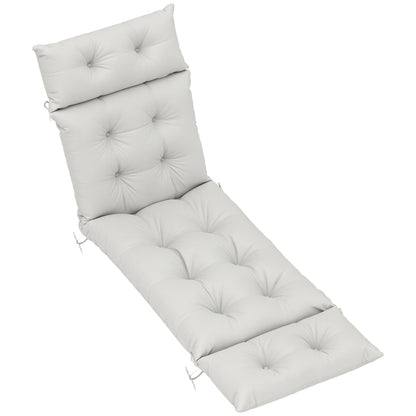 Sun Lounger Cushions Only, 190 x 56 x 10 cm Garden Lounge Chair Cushions, UPF20+ 220gsm Fabric