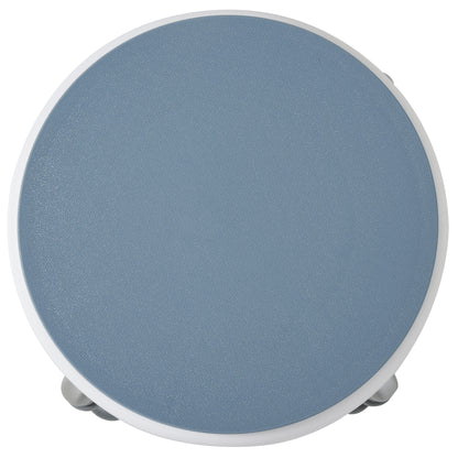 360° Swivel Shower Chair, Height Adjustable Aluminium Shower Stool with Non-Slip Feet for Disabled, Elderly, Light Blue