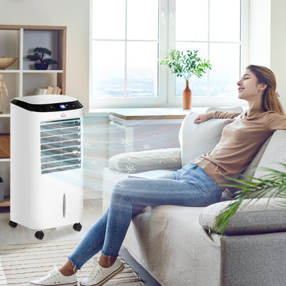 Portable Air Cooler, Evaporative Anion Ice Cooling Fan Water Conditioner Humidifier Unit with 10L Water Tank, 3 Modes