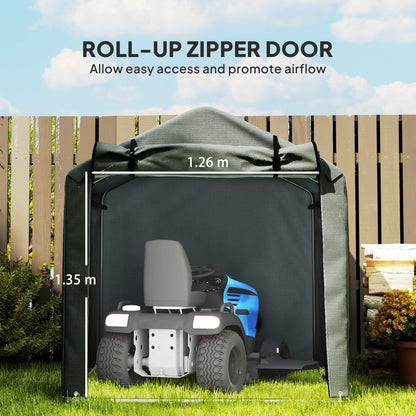 2.2 x 1.6 m Garden Storage Tent, Waterproof Anti-UV Bike Tent with Roll-up Zipper Door