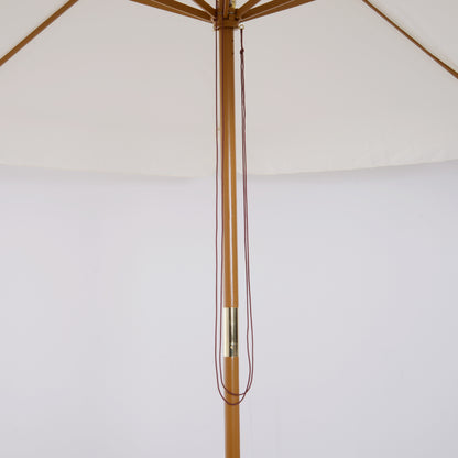 3.3m Elegant Wooden Parasol - Cream