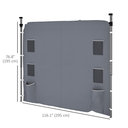 195 x 295cm Replacement Gazebo Sidewall - Grey