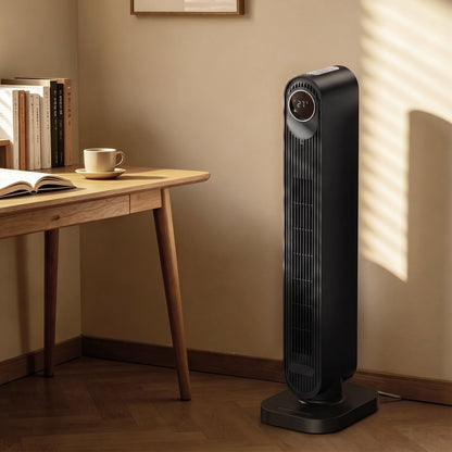 2000W Ceramic Electric Heater with Fan, Timer, Oscillation - Black