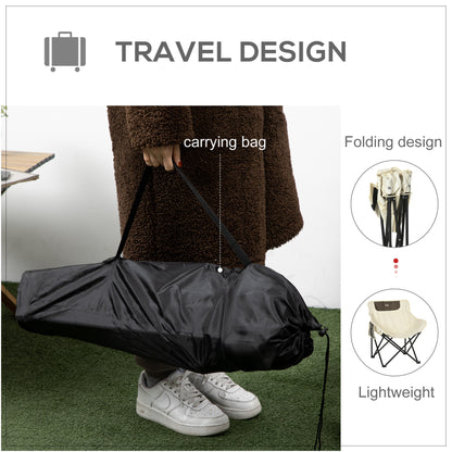 Camping Chair, Lightweight Folding Chair with Carrying Bag and Storage Pocket, for Festivals, Fishing, Beach and Hiking