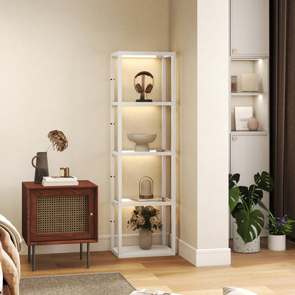 Four-Shelf Floor Lamp - Bleached Oak