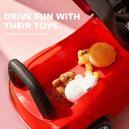 Ride on Car Baby Toddler Walker Foot to Floor Sliding Car Slider, Red