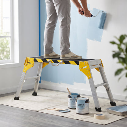 Work Bench, Foldable Aluminium Alloy Tool Stand with Handle, Non Slip, 150 kg, 110 x 32 x 50 cm