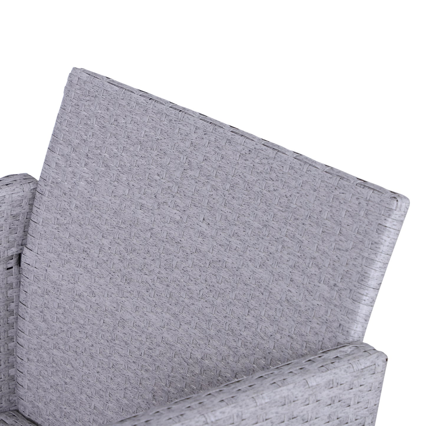 5 Pieces PE Rattan Garden Furniture Set with 10cm Thick Padded Cushions, Wicker Weave Outdoor Seating Chairs