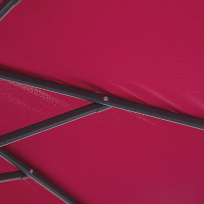 3m Water Resistant Terylene Hanging Parasol Wine Red