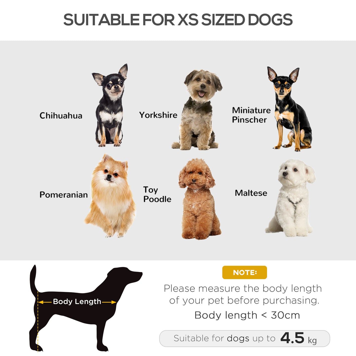 Dog Sofa for XS and S Size Dogs, Pet Chair Bed with Soft Cushion, Cat Sofa Couch with Washable Cover, Wooden Frame