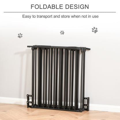 5 Panels Pet Playpen Metal Fence w/ Walk Through Door - Black
