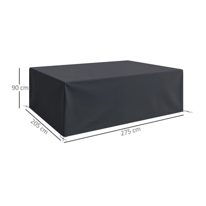 600D Oxford Outdoor Garden Furniture Sofa Set Cover, Waterproof Anti-UV Rattan Sun Lounger Protection Protector Cover