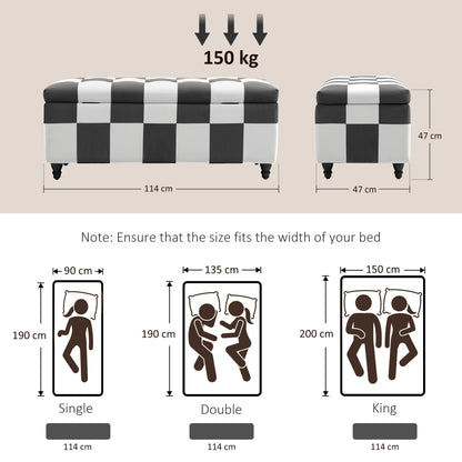 Storage Ottoman, Storage Bench with Wood Legs, Footstool, Footrest with Velvet Surface for Bedroom, Hallway, Living Room