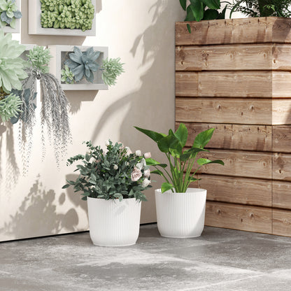 Set of Two Ф22cm Planters - White