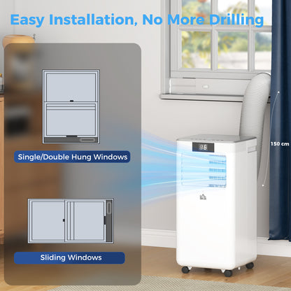 7000 BTU Air Conditioning Unit, 3-in-1 Portable Air Conditioner, Dehumidifier, Cooling Fan with Remote Control, LED Display
