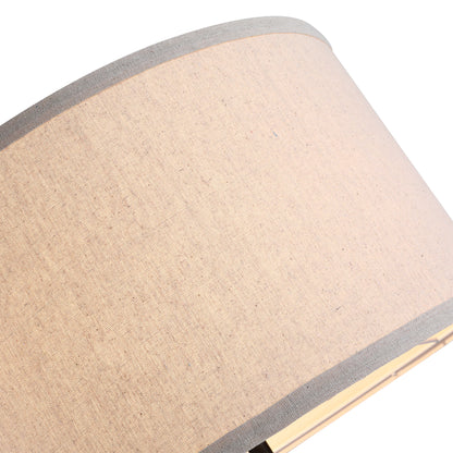 Floor Lamp with Elegant Wood Tripod, Free Standing E27 Bulb Lamp Versatile Use For Home Office - Beige