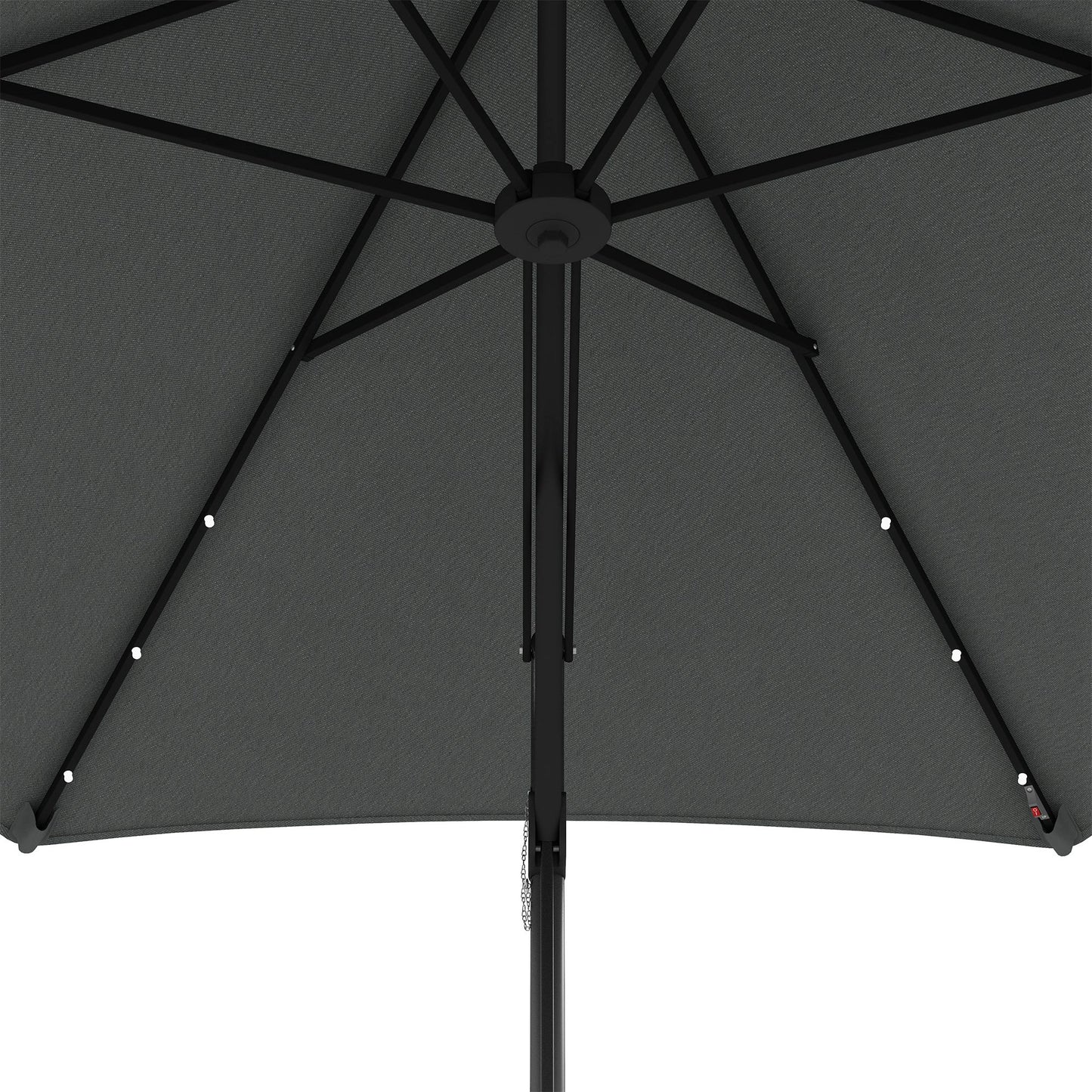 3(m) Solar LED Cantilever Parasol - Dark Grey