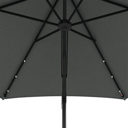 3(m) Solar LED Cantilever Parasol - Dark Grey