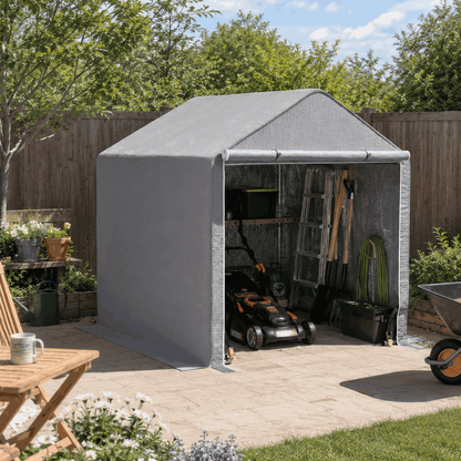 2 x 2m Garden Fabric Storage Tent - Grey