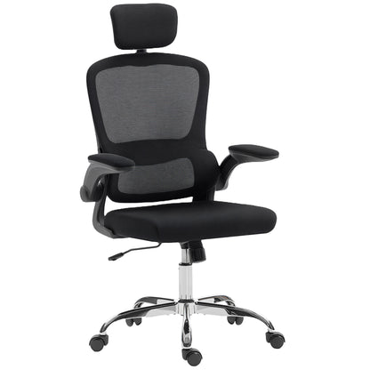 Mesh Back Office Chair, with Lumbar Support - Black