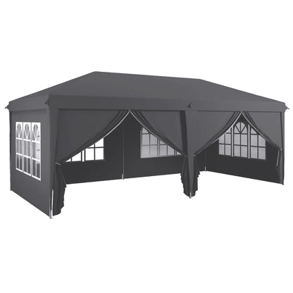 Outsunny 3 x 6 m Garden Pop Up Gazebo, Wedding Party Tent Marquee, Water Resistant Awning Canopy with Sidewalls, Windows