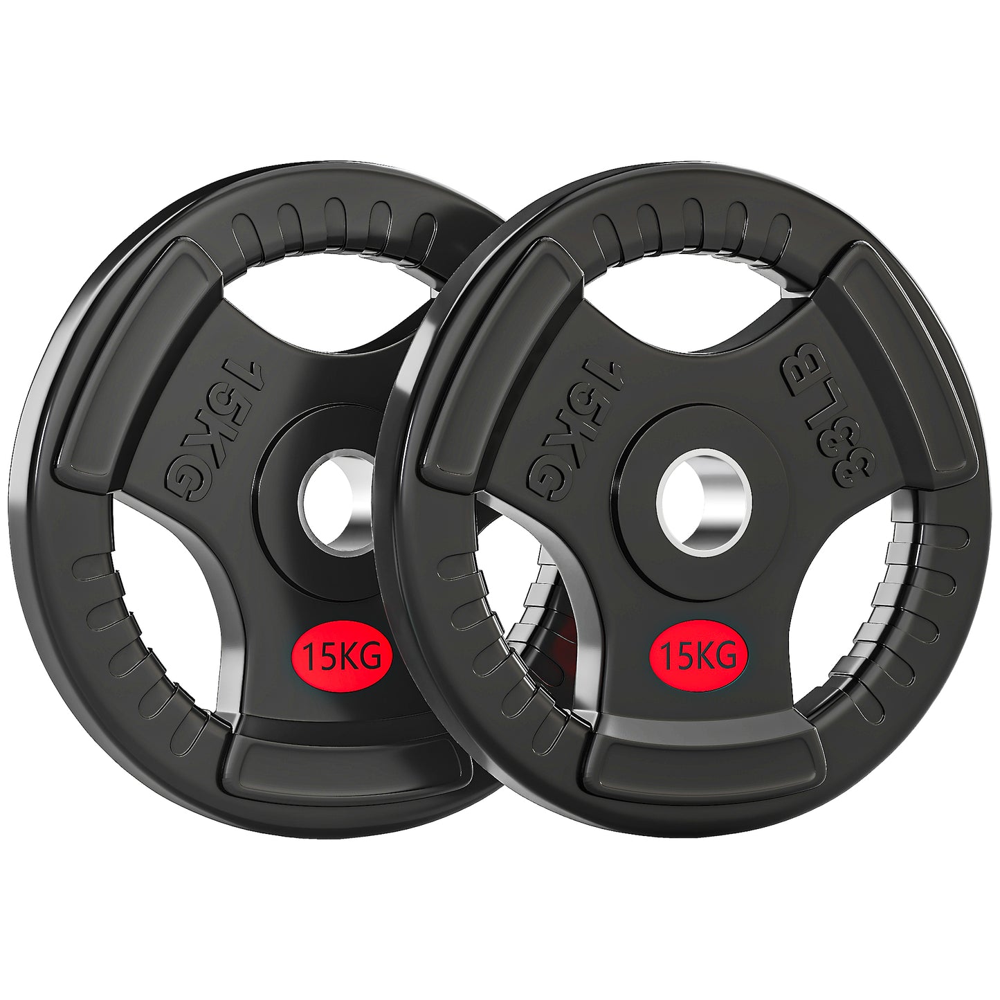 Olympic Weight Plates, 2"/5cm Weight Disc Pair with Tri-Grips