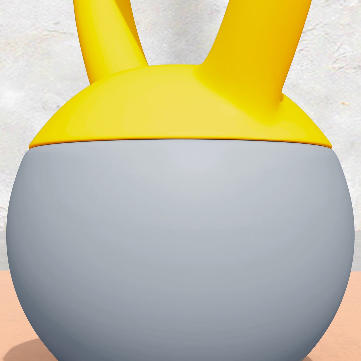 10KG Soft Kettlebell, Kettlebell with Non-Slip Handle for Home Gym, Weight Lifting, Strength Training, Yellow/Grey