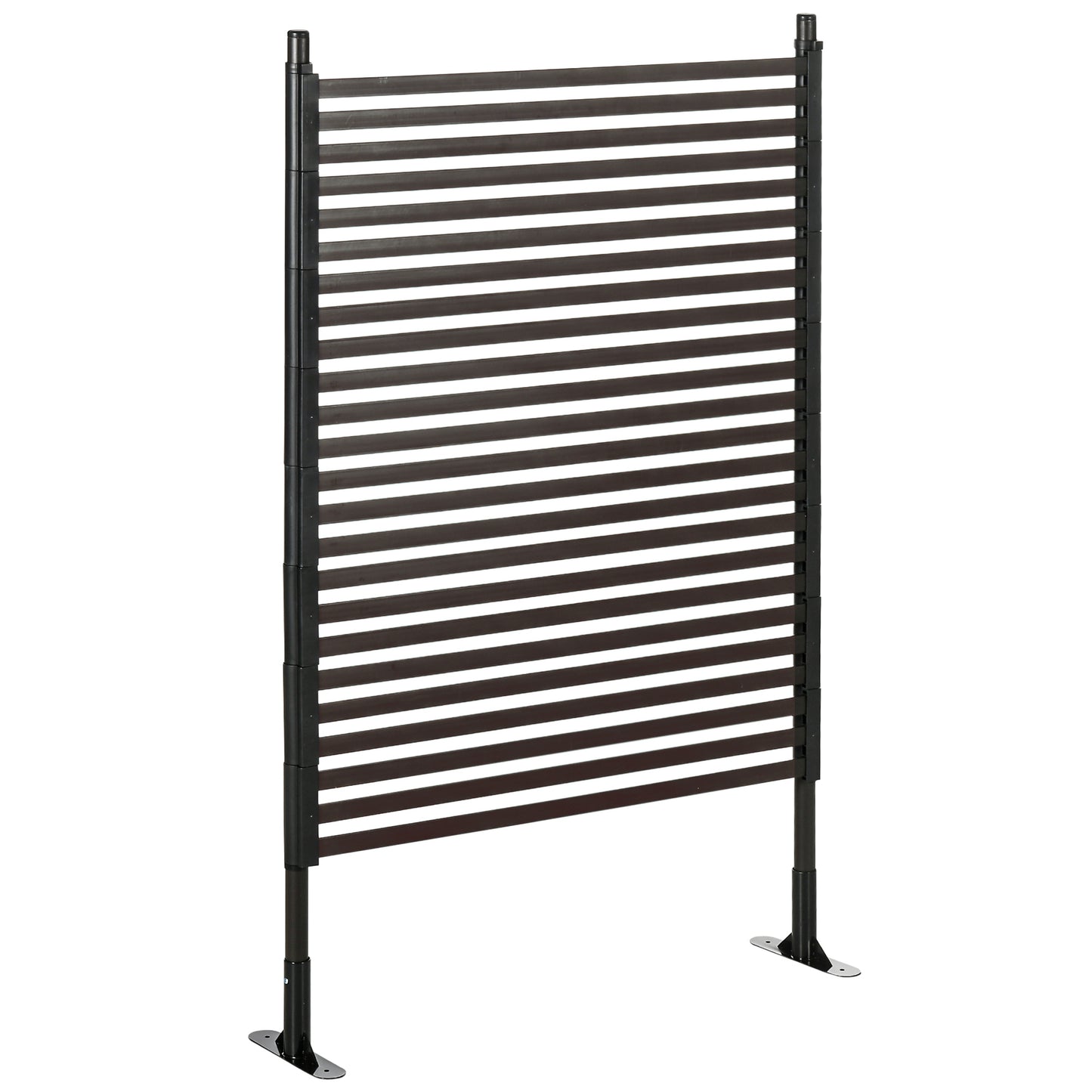 Garden Fence with 2 Standing Ways for Hard & Soft Ground, Decorative Outdoor Divider, Animal Barrier Fence, Brown