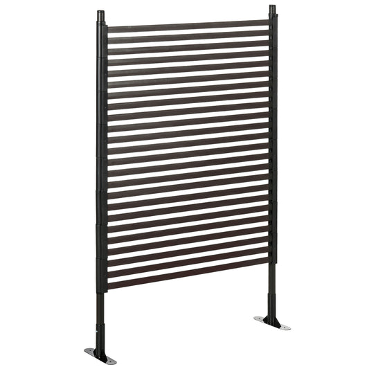 Garden Fence with 2 Standing Ways for Hard & Soft Ground, Decorative Outdoor Divider, Animal Barrier Fence, Brown