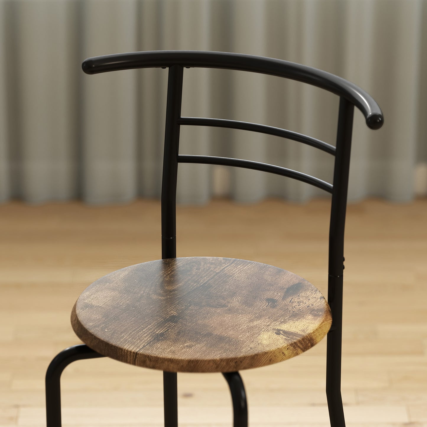 Three-Piece Compact Dining Set - Rustic Brown