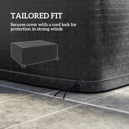 Garden Furniture Cover, Waterproof Anti-UV Large Protective Patio Set Covers, 235 x 190 x 90cm, Black
