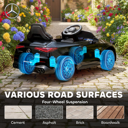 Licensed Mercedes AMG Kids Electric Car, 12V Ride On Car with Dual Motors, Remote Control for 3-6 Years, Black