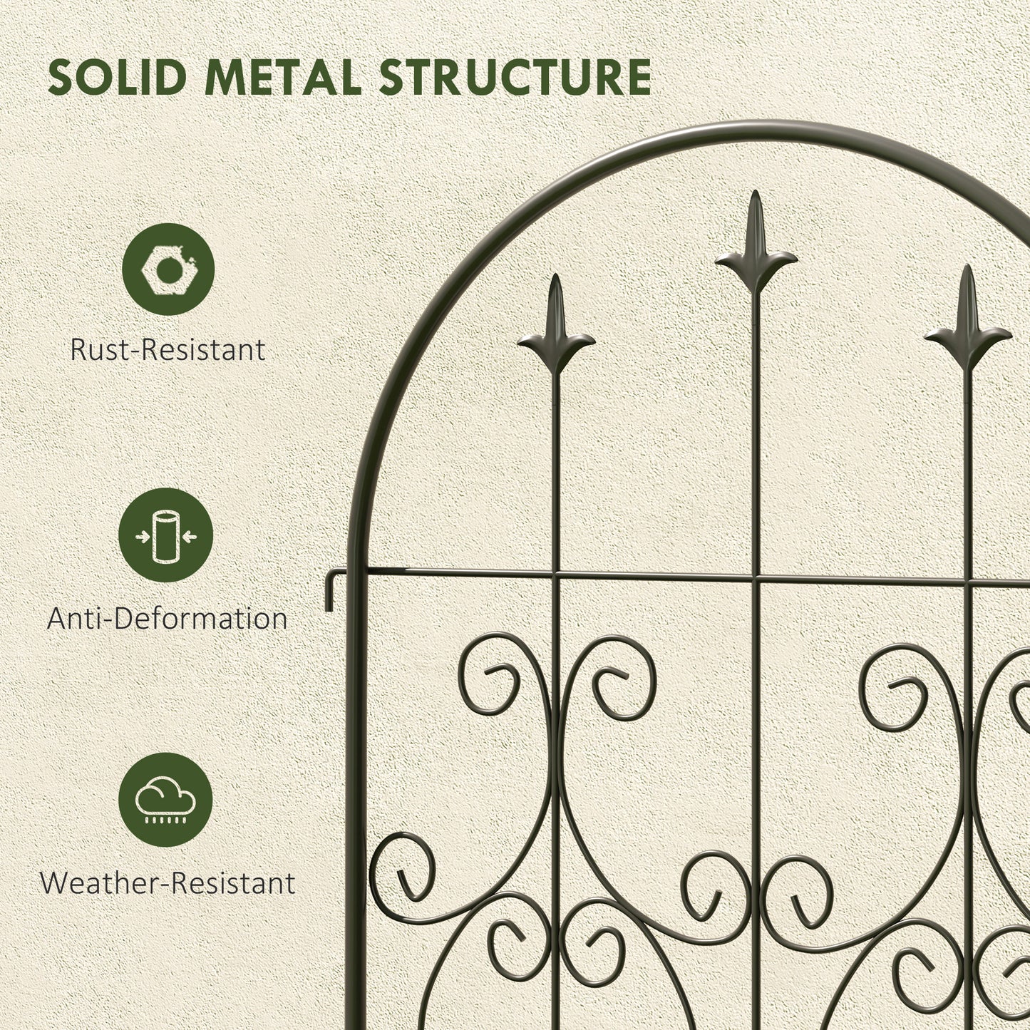 Set of 2 Metal Garden Trellis, Decorative Trellis Panels for Climbing Outdoor Plants, Vegetables, Vines, Flowers