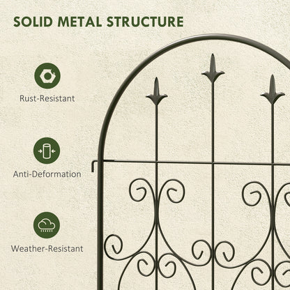 Set of 2 Metal Garden Trellis, Decorative Trellis Panels for Climbing Outdoor Plants, Vegetables, Vines, Flowers