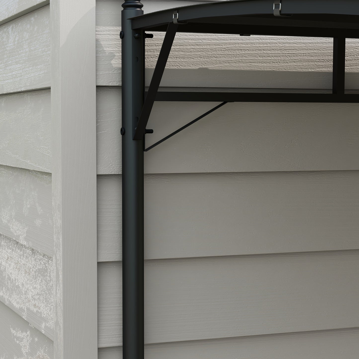 3 x 4m Metal Frame Pergola - Grey