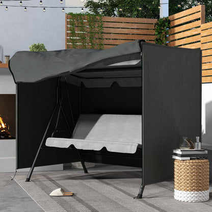 205 x 124cm Three-Seater Swing Chair Protective Cover Dark Grey