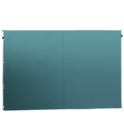 2.95 Meters Gazebo Replaceable Exchangeable Side Panel Wall Panels Walls With Window, Dark Green