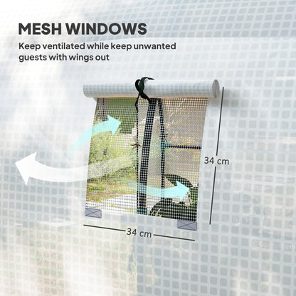 180 x 180cm Walk-In Polytunnel Greenhouse - White