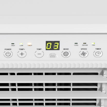 9,000 BTU Mobile Air Conditioner for Room up to 28m², with Dehumidifier, 24H Timer, Wheels, Window Mount Kit