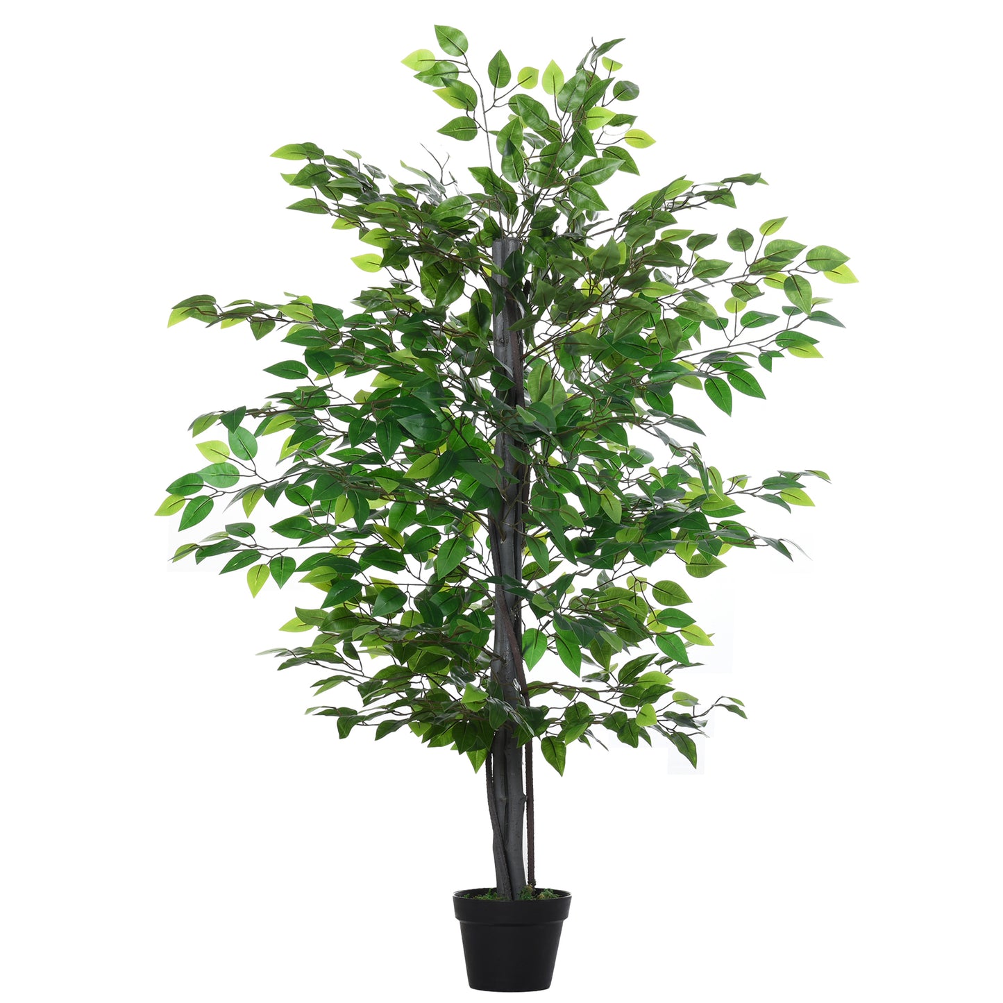Artificial Tree White Rose Floral in Pot, Fake Plant for Home Indoor Decor, 90cm, Purple